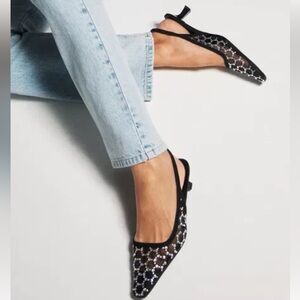 Mango Glitter High-Heeled Sling back